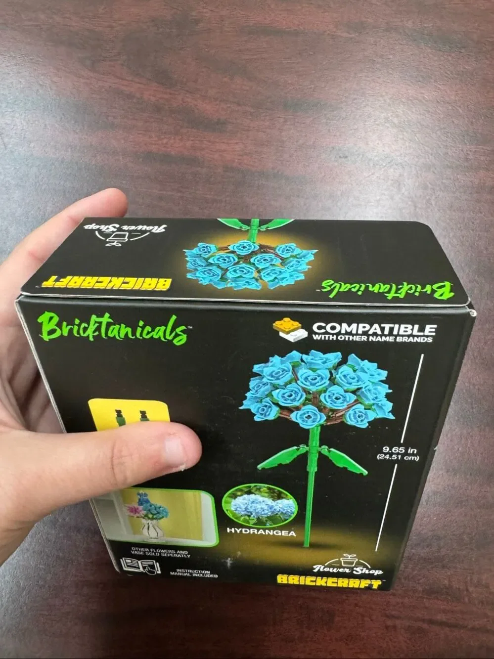 NWT Brick Craft Blue Hydrangea Flower Building Set- 121 Piece